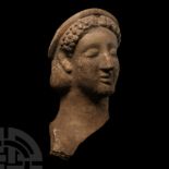 Greek Terracotta Head Fragment