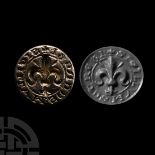 European Medieval Silver Crusader Type 'Sigillum Secreti' Seal Matrix
