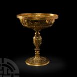 Post Medieval Gilt Silver Dated Decorated Chalice