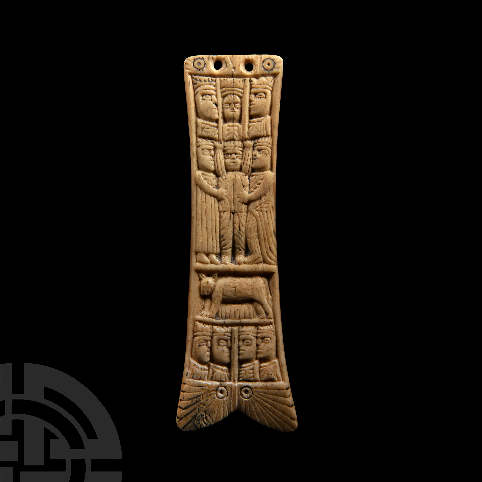 Post Roman Gallic Figural Amuletic Bone Carving