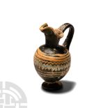 Greek Glass Trefoil Oinochoe