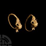 Greek Gold Eros Earrings