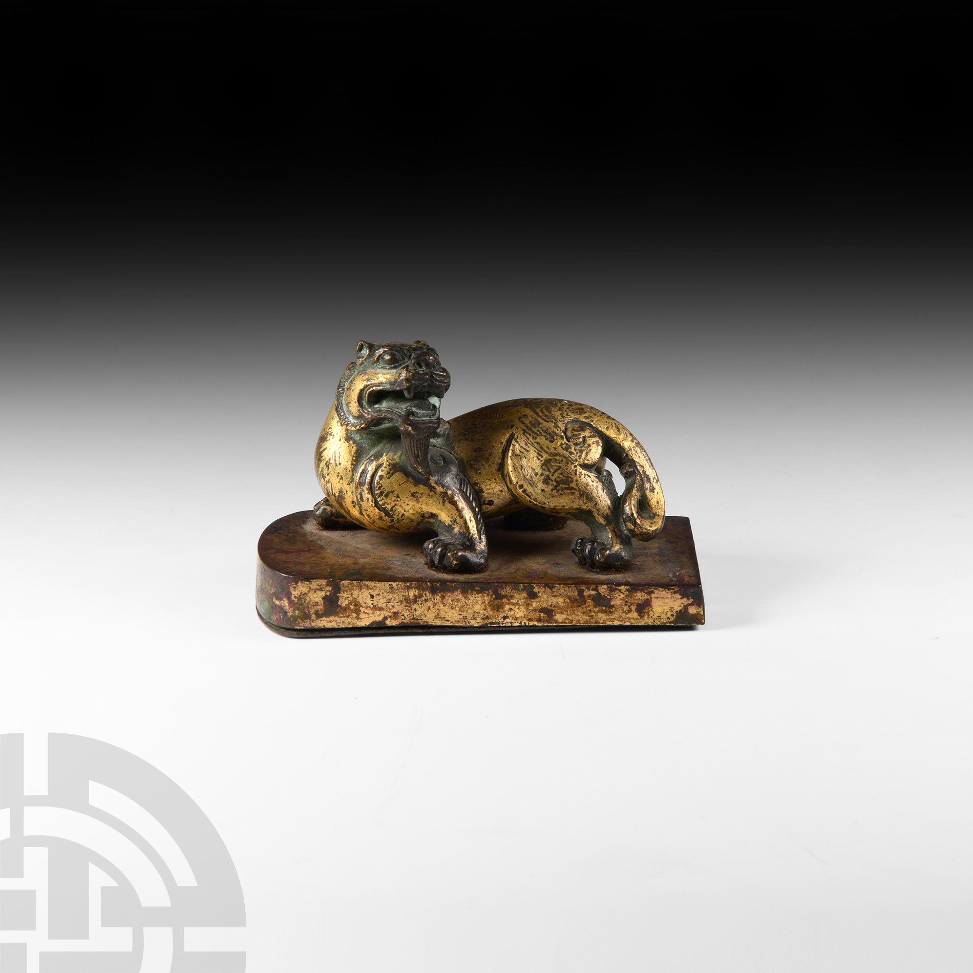 Chinese Han Style Gilt Bronze Dragon