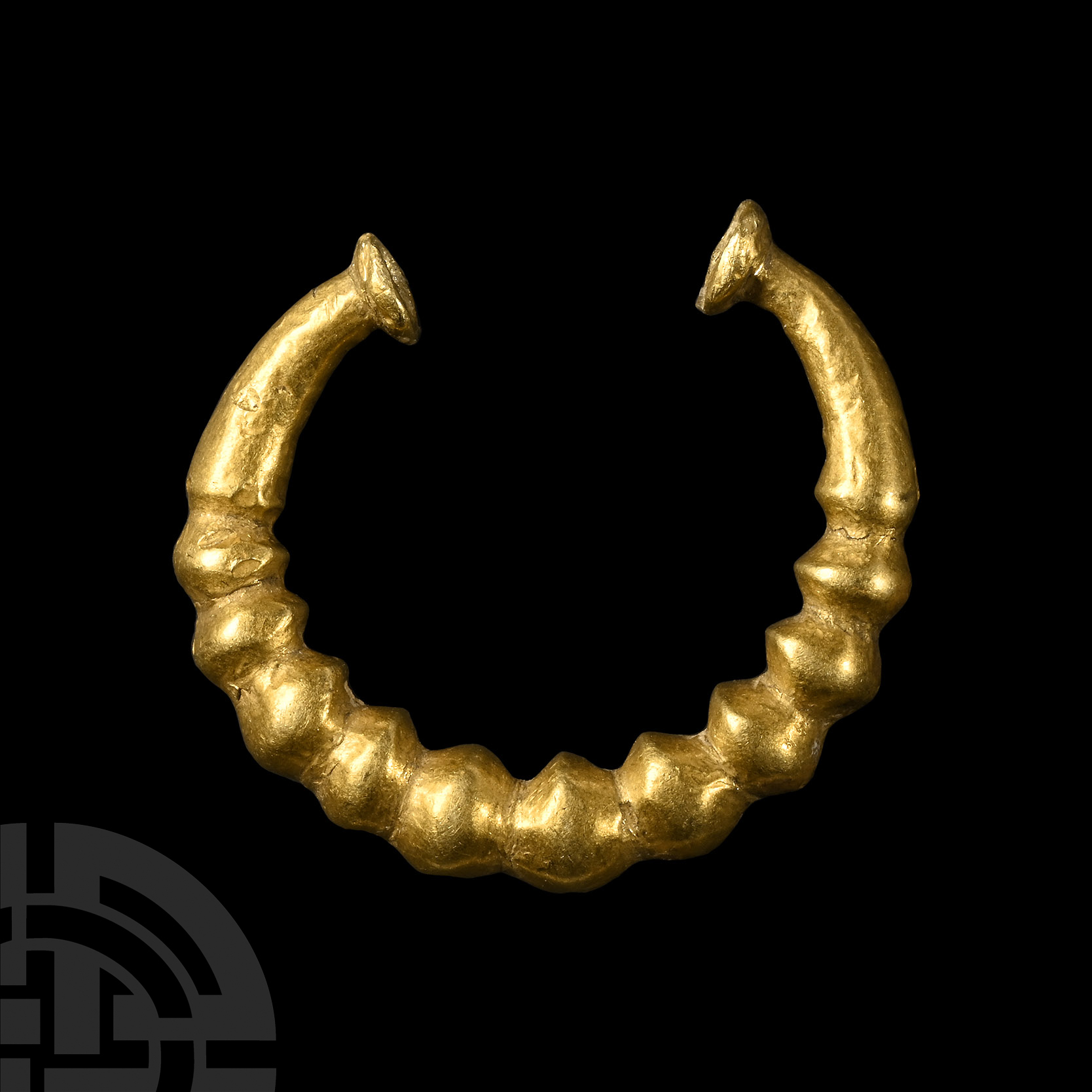 Iron Age Celtic Gold Miniature Torc Ring