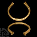 Bronze Age Gold Bracelet with Torc-Shaped Terminals