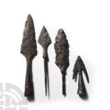 Medieval Iron Arrowhead Group