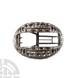 Georgian Jewelled White Metal Shoe Buckle