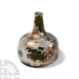 Post Medieval Glass Onion Bottle