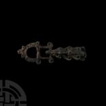 Viking Age Bronze Dragon Strap End with Loop