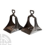 Ottoman Silvered Stirrup Pair