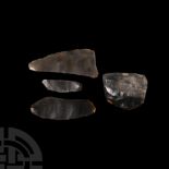 Stone Age British Neolithic Flint Blade and Core Group