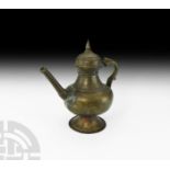 Deccan Bronze Ewer with Cat-Head Handle