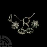 Western Asiatic Bronze Flower Pendant Group