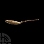 Roman Bronze Folding Spoon