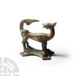 Scandinavian Viking Gilt Bronze 'Great Beast' Weather Vane Terminal