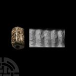 Sumerian Black Chlorite Cylinder Seal