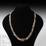 Natural History - Woolly Mammoth Bone Bead Necklace String