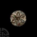 Roman Enamelled Bronze Disc Brooch