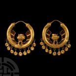 Western Asiatic Elaborate Gold Earring Pair