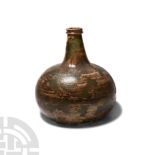 Tudor Period Glass Onion Bottle