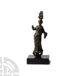 Roman Bronze Statuette of Isis-Fortuna