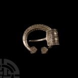 Viking Age Decorated Silver Penannular Brooch