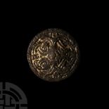 Anglo-Scandinavian Viking Gilt Bronze Borre Interlaced Brooch