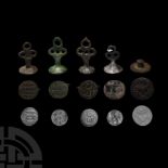 Post Medieval Bronze Seal Matrix Group