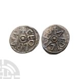 Anglo-Saxon Coins - Northumbria - Aethelred I - Inscription AR Sceatta