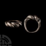 Viking Twisted Silver Ring