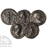 Ancient Roman Imperial Coins - Hadrian to Elagabalus - Mixed AR Denarii Group [5]