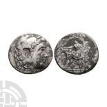 Ancient Greek Coins - Macedonia - Alexander III (the Great) - Countermarked AR Tetradrachm