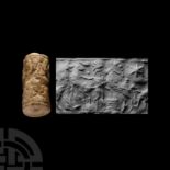 Sumerian Limestone Cylinder Seal