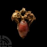 Large Greek Gold Dolphin Pendant