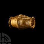 Viking Age Gold Biconical Bead