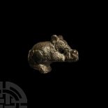 Roman Bronze Mouse Holding Nut