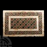 Byzantine Cosmatesque Marble Mosaic Panel