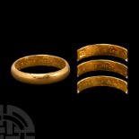 Large Post Medieval 'God a Lone Made us to One' Gold Posy Ring