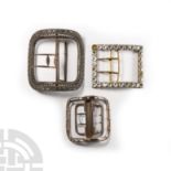 White Metal Shoe Buckle Group