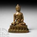 Sino-Tibetan Gilt Bronze Buddha Figure