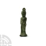 Western Asiatic Bronze Pendant In The Form Of A Male Figure