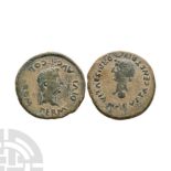 Ancient Roman Provincial Coins - Tiberius - Spain - Augustus and Livia AE Dupondius