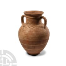 Italo-Geometric Painted Terracotta Amphora