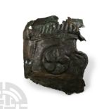 Roman Bronze Military Helmet Face Guard Section