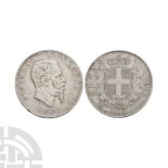 World Coins - Italy - Kingdom - Vittorio Emanuele II 1876 R - AR 5 Lire
