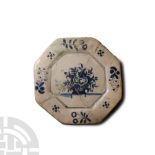 Post Medieval Delft Tin-Glazed Ceramic Plate