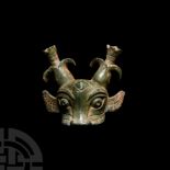 Chinese Han Style Bronze Animal Finial