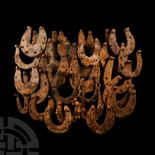 Medieval Iron Horse Shoe Group