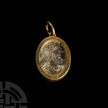 Yellow Sapphire Gemstone of Commodus in Later Gold Mount