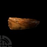 Stone Age Danish Neolithic Polished Knapped Flint Axehead